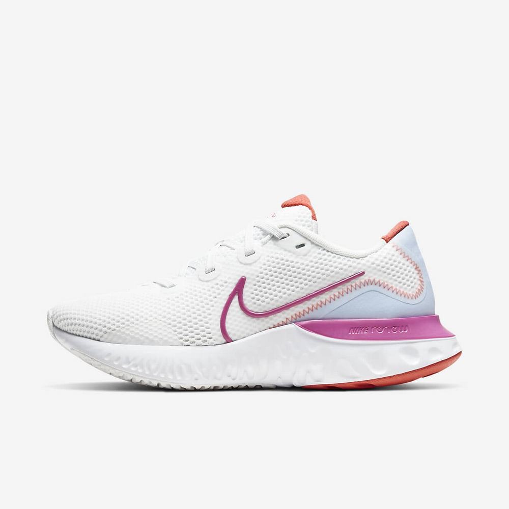 Chaussure De Running Nike Renew Run Blanche 8563-709 Summit White/Hydrogen Blue/Fire Pink/Ember Glow Femme | WUA-63114175